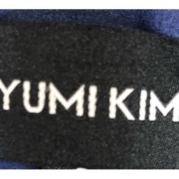 YUMI KIM Reese navy Floral Mini Ruffle dress bell sleeve Large NWT - Picture 4 of 15